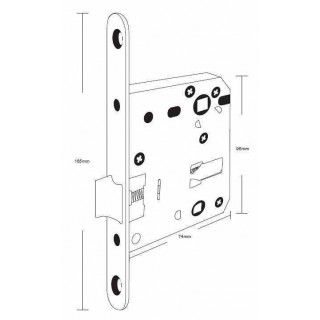 Защёлка сантехническая с пластиковым язычком PLAST50/70 GRAPHITE (графит) Защёлка сантехническая с пластиковым язычком PLAST50/70 GRAPHITE (графит)