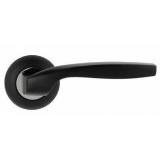 Ручка дверная на розетке EURO/FIN E-18-01 BLACK Ручка дверная на розетке EURO/FIN E-18-01 BLACK