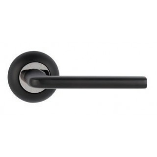 Ручка дверная на розетке EURO/FIN E-21-01 BLACK Ручка дверная на розетке EURO/FIN E-21-01 BLACK