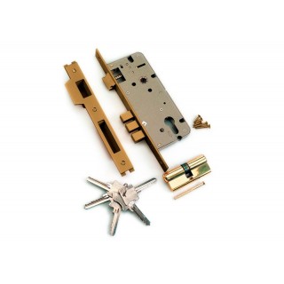 Замок врезной с защелкой (а=85мм, 3 прямоугольных ригеля, английский ключ) L01-45-70 В SILLUR Замок врезной с защелкой (а=85мм, 3 прямоугольных ригеля, английский ключ) L01-45-70 В SILLUR