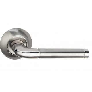 Ручка дверная LINDO A-34-10 CHROME/S.CHROME BUSSARE Ручка дверная LINDO A-34-10 CHROME/S.CHROME BUSSARE