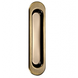 Ручка для раздвижной двери без механизма, овал, цвет бронза Ручка для раздвижной двери без механизма, овал, цвет бронза