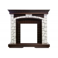 Каминокомплект Glasgow - Темный дуб / Белый с очагом Fobos FX Black Royal Flame Каминокомплект Glasgow - Темный дуб / Белый с очагом Fobos FX Black Royal Flame