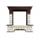 Каминокомплект Pierre Luxe - Темный дуб / Белый (Высота 1020мм) с очагом Danville Brass FB2 Dimplex