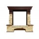 Каминокомплект Pierre Luxe - Темный дуб / Сланец (Высота 1005мм) с очагом Danville Antique Brass FB2 Dimplex