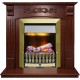 Каминокомплект Sorrento угловой - Орех с очагом Danville Antique Brass FB2 Dimplex