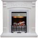 Каминокомплект Sorrento угловой - Белый дуб с очагом Danville Chrome FB2 Dimplex