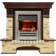 Каминокомплект Pierre Luxe угловой - Темный дуб / Сланец (Высота 1005мм) с очагом Chesford Dimplex