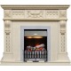 Каминокомплект Corsica - Слоновая кость с патиной (Ширина 1100) с очагом Danville Chrome FB2 Dimplex