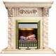 Каминокомплект Luxemburg (каменный) - Сланец/Cлоновая кость с патиной с очагом Danville Antique Brass FB2 Dimplex
