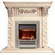 Каминокомплект Luxemburg (каменный) - Сланец/Cлоновая кость с патиной с очагом Chesford Dimplex