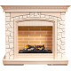 Каминокомплект Glasgow - Слоновая кость с патиной/Белый с очагом Cassette 400 LNH-INT (с дровами) Dimplex