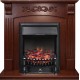 Каминокомплект Sorrento угловой - Орех с очагом Fobos FX Black Royal Flame
