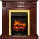 Каминокомплект Sorrento угловой - Орех с очагом Fobos FX Brass Royal Flame