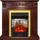 Каминокомплект Sorrento угловой - Орех с очагом Majestic FX M Brass Royal Flame