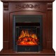 Каминокомплект Sorrento угловой - Орех с очагом Majestic FX Black Royal Flame