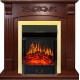 Каминокомплект Sorrento угловой - Орех с очагом Majestic FX Brass Royal Flame