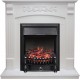 Каминокомплект Sorrento угловой - Белый дуб с очагом Fobos FX Black Royal Flame