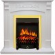 Каминокомплект Sorrento угловой - Белый дуб с очагом Fobos FX Brass Royal Flame