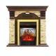 Каминокомплект Dublin угловой - Темный дуб / Сланец с очагом Majestic FX M Brass Royal Flame
