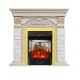 Каминокомплект Dublin - Слоновая кость с патиной / Сланец крем с очагом Majestic FX M Brass Royal Flame