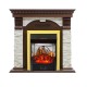 Каминокомплект Dublin угловой - Темный дуб / Сланец белый с очагом Majestic FX M Brass Royal Flame