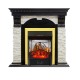 Каминокомплект Dublin - Венге / Сланец белый с очагом Majestic FX M Brass Royal Flame