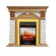 Каминокомплект Dublin - Дуб / Сланец белый с очагом Fobos FX M Brass Royal Flame