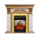Каминокомплект Dublin - Дуб / Сланец белый с очагом Majestic FX M Brass Royal Flame
