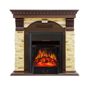 Каминокомплект Dublin - Темный дуб / Сланец с очагом Majestic FX Black Royal Flame Каминокомплект Dublin - Темный дуб / Сланец с очагом Majestic FX Black Royal Flame