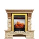 Каминокомплект Pierre Luxe - Дуб / Сланец с очагом Fobos FX M Brass Royal Flame