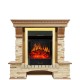 Каминокомплект Pierre Luxe - Дуб / Сланец с очагом Majestic FX Brass Royal Flame