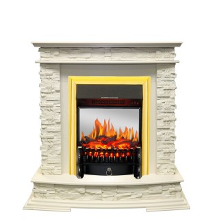Каминокомплект Luzern - Слоновая кость с очагом Fobos FX M Brass Royal Flame Каминокомплект Luzern - Слоновая кость с очагом Fobos FX M Brass Royal Flame
