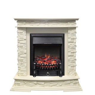 Каминокомплект Luzern - Слоновая кость с очагом Fobos FX Black Royal Flame Каминокомплект Luzern - Слоновая кость с очагом Fobos FX Black Royal Flame