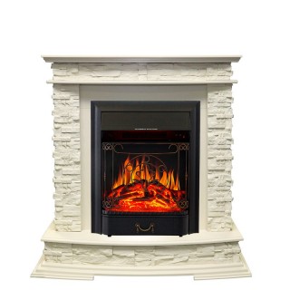 Каминокомплект Luzern - Слоновая кость с очагом Majestic FX Black Royal Flame Каминокомплект Luzern - Слоновая кость с очагом Majestic FX Black Royal Flame