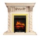 Каминокомплект Luxemburg (каменный) - Сланец/Cлоновая кость с патиной с очагом Fobos FX Brass Royal Flame
