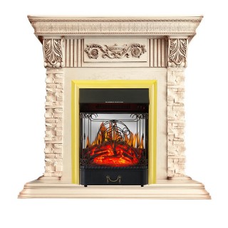 Каминокомплект Luxemburg (каменный) - Сланец/Cлоновая кость с патиной с очагом Majestic FX M Brass Royal Flame Каминокомплект Luxemburg (каменный) - Сланец/Cлоновая кость с патиной с очагом Majestic FX M Brass Royal Flame