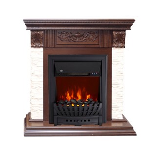 Каминокомплект Luxemburg (каменный) - Сланец/Темный дуб с очагом Aspen Black Royal Flame Каминокомплект Luxemburg (каменный) - Сланец/Темный дуб с очагом Aspen Black Royal Flame