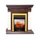 Каминокомплект Luxemburg (каменный) - Сланец/Темный дуб с очагом Fobos FX M Brass Royal Flame