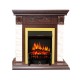 Каминокомплект Luxemburg (каменный) - Сланец/Темный дуб с очагом Fobos FX Brass Royal Flame