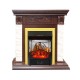 Каминокомплект Luxemburg (каменный) - Сланец/Темный дуб с очагом Majestic FX M Brass Royal Flame