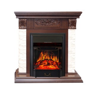 Каминокомплект Luxemburg (каменный) - Сланец/Темный дуб с очагом Majestic FX Black Royal Flame Каминокомплект Luxemburg (каменный) - Сланец/Темный дуб с очагом Majestic FX Black Royal Flame