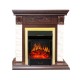 Каминокомплект Luxemburg (каменный) - Сланец/Темный дуб с очагом Majestic FX Brass Royal Flame