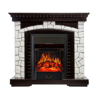 Каминокомплект Glasgow - Венге / Белый с очагом Majestic FX Black Royal Flame Каминокомплект Glasgow - Венге / Белый с очагом Majestic FX Black Royal Flame