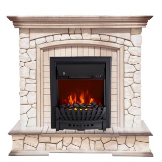 Каминокомплект Preston - Белый/Слоновая кость с патиной с очагом Aspen Black Royal Flame Каминокомплект Preston - Белый/Слоновая кость с патиной с очагом Aspen Black Royal Flame