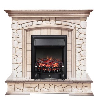 Каминокомплект Preston - Белый/Слоновая кость с патиной с очагом Fobos FX Black Royal Flame Каминокомплект Preston - Белый/Слоновая кость с патиной с очагом Fobos FX Black Royal Flame