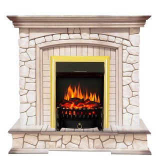 Каминокомплект Preston - Белый/Слоновая кость с патиной с очагом Fobos FX Brass Royal Flame Каминокомплект Preston - Белый/Слоновая кость с патиной с очагом Fobos FX Brass Royal Flame