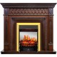Каминокомплект Alexandria - махагон коричневый антик с очагом Fobos FX M Brass Royal Flame