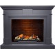 Каминокомплект Coventry - Серый графит / Кирпич с очагом Cassette 600 LNH-INT (с дровами) Dimplex