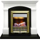 Каминокомплект Langford - Белый с черным с очагом Danville Antique Brass FB2 Dimplex